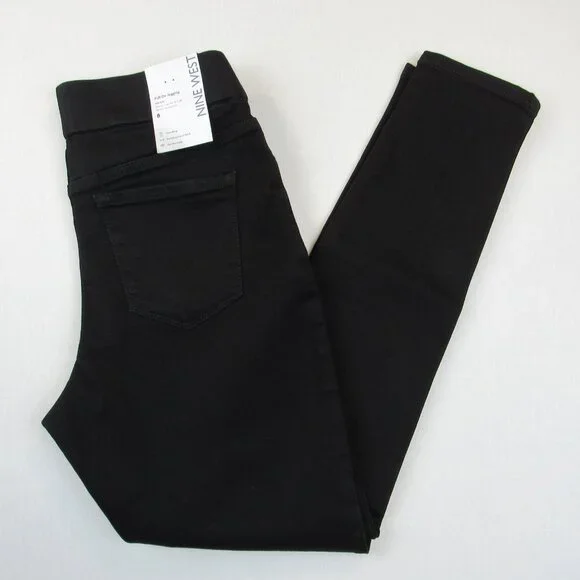 Nine West Black Pull-On Jegging Women's Size 8 Mid Rise Stretch Comfort Waist - Picture 5 of 11